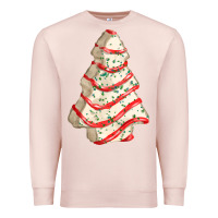 Pale Pink white christmas cake Premium Sweatshirt - FaDigitalArtStudio
