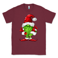 Burgundy green christmas gnomes Classic Tee - FaDigitalArtStudio