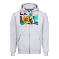 Heather Grey for the love of sunshine Zipper Hoodie - RanaPortraitStore