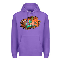 Purple tis the season football pumpkin Premium Hoodie - AdoDesignShop