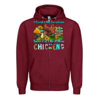 Burgundy i googled my symptoms turns out i need more chicke Zipper Hoodie - RanaPortraitStore