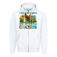 White i googled my symptoms turns out i need more chicke Zipper Hoodie - RanaPortraitStore