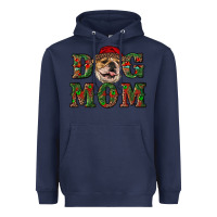 Navy english bulldog mom christmas Heavyweight Hoodie - RanaPortraitStore