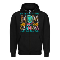 Black god gifted me two titles mom and grandma and i roc Zipper Hoodie - RanaPortraitStore