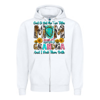 White god gifted me two titles mom and grandma and i roc Zipper Hoodie - RanaPortraitStore