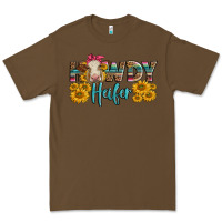 Cacao Western Howdy Heifer With Charolais Cow Premium Tee - LillyAllenDesigns