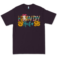 Plum Western Howdy Heifer With Charolais Cow Premium Tee - LillyAllenDesigns
