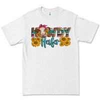 White Western Howdy Heifer With Charolais Cow Premium Tee - LillyAllenDesigns