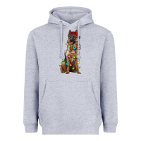 Heather Grey christmas german shepherd Heavyweight Hoodie - RanaPortraitStore