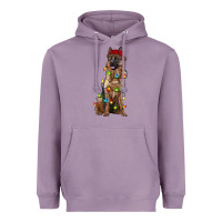 Lavender christmas german shepherd Heavyweight Hoodie - RanaPortraitStore