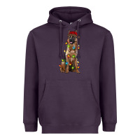 Plum christmas german shepherd Heavyweight Hoodie - RanaPortraitStore