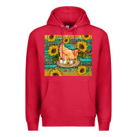 Cardinal western farm chicken coop animals sunflowers leopard turquoise wooden Premium Hoodie - Artiststas