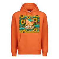 Carrot western farm chicken coop animals sunflowers leopard turquoise wooden Premium Hoodie - Artiststas
