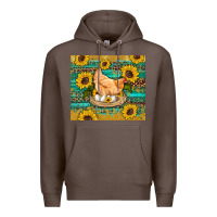 Coffee western farm chicken coop animals sunflowers leopard turquoise wooden Premium Hoodie - Artiststas
