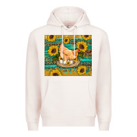 Pale Pink western farm chicken coop animals sunflowers leopard turquoise wooden Premium Hoodie - Artiststas