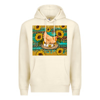 Sandshell western farm chicken coop animals sunflowers leopard turquoise wooden Premium Hoodie - Artiststas