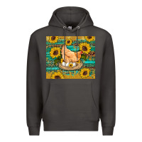 Smoke western farm chicken coop animals sunflowers leopard turquoise wooden Premium Hoodie - Artiststas
