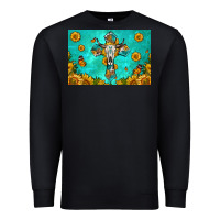 Black bull skull cross skinny metal can holder Premium Sweatshirt - HRA Design Shop