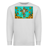 Dove Grey bull skull cross skinny metal can holder Premium Sweatshirt - HRA Design Shop