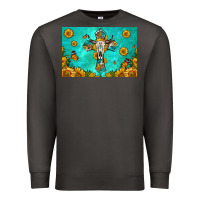 Smoke bull skull cross skinny metal can holder Premium Sweatshirt - HRA Design Shop