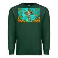 Sports Green bull skull cross skinny metal can holder Premium Sweatshirt - HRA Design Shop