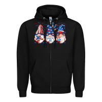 Black fourth of july gnomes Zipper Hoodie - RanaPortraitStore