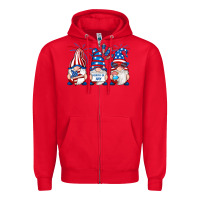 Red fourth of july gnomes Zipper Hoodie - RanaPortraitStore