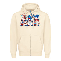 Sandshell fourth of july gnomes Zipper Hoodie - RanaPortraitStore