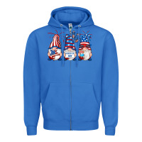 True Royal fourth of july gnomes Zipper Hoodie - RanaPortraitStore