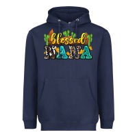 Navy blessed nana Heavyweight Hoodie - Zillion Design Studio