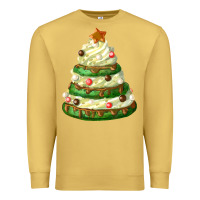 Antique Gold white christmas cookie cake Premium Sweatshirt - FaDigitalArtStudio