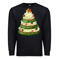 Black white christmas cookie cake Premium Sweatshirt - FaDigitalArtStudio