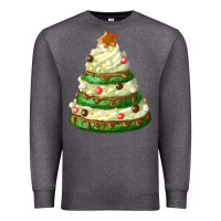 Charcoal Heather white christmas cookie cake Premium Sweatshirt - FaDigitalArtStudio