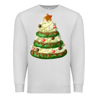 Dove Grey white christmas cookie cake Premium Sweatshirt - FaDigitalArtStudio