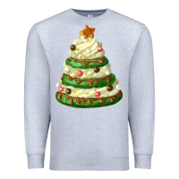 Heather Grey white christmas cookie cake Premium Sweatshirt - FaDigitalArtStudio