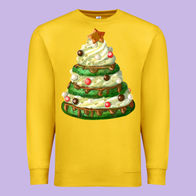 White Christmas Cookie Cake Premium Sweatshirt Designed By Fadigitalartstudio