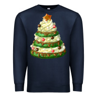 Navy white christmas cookie cake Premium Sweatshirt - FaDigitalArtStudio