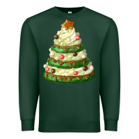 Sports Green white christmas cookie cake Premium Sweatshirt - FaDigitalArtStudio