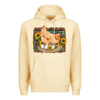 Pina Colada western farm chicken coop animals eggs sunflowers leopard serape woode Premium Hoodie - Artiststas