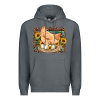 Rock western farm chicken coop animals eggs sunflowers leopard serape woode Premium Hoodie - Artiststas