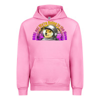 Fuchsia Pink doge coin hodl on we're going to the moon retro sunset Urban Hoodie - Jasminsmagicworld