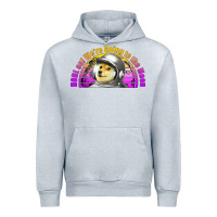 Heather Grey doge coin hodl on we're going to the moon retro sunset Urban Hoodie - Jasminsmagicworld