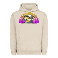 Pigment French Oak doge coin hodl on we're going to the moon retro sunset Urban Hoodie - Jasminsmagicworld