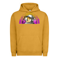 Pigment Peanut Butter doge coin hodl on we're going to the moon retro sunset Urban Hoodie - Jasminsmagicworld
