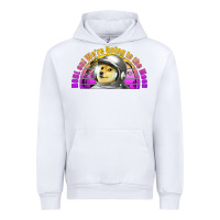 White doge coin hodl on we're going to the moon retro sunset Urban Hoodie - Jasminsmagicworld