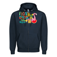 Navy float drink tan repeat Zipper Hoodie - RanaPortraitStore