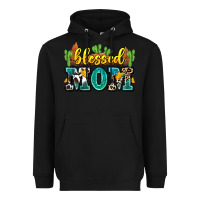 Black blessed mom Heavyweight Hoodie - Zillion Design Studio