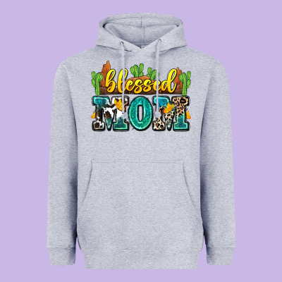 Blessed Mom Heavyweight Hoodie Designed By Zillion Design Studio