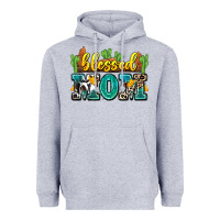 Heather Grey blessed mom Heavyweight Hoodie - Zillion Design Studio
