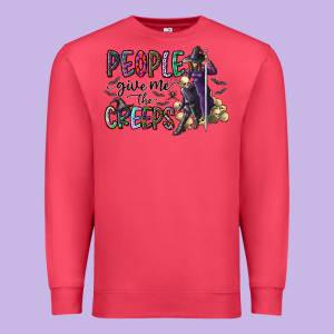 People Give Me The Creeps Premium Sweatshirt Designed By Cowhidedigitalart